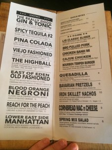 The Drink Menu at the Liquor Store