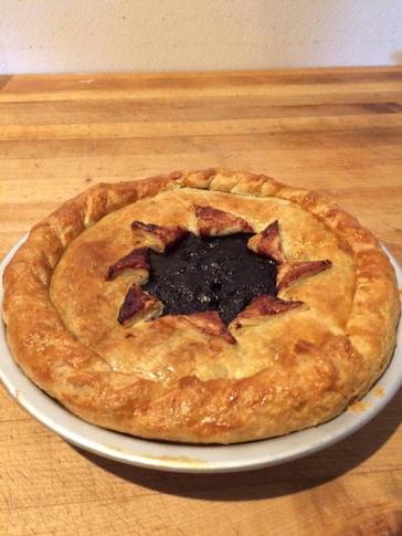 Blueberry Lemon Mint Pie