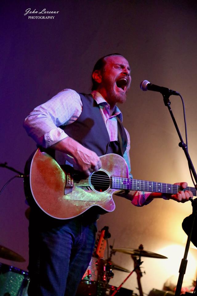 James wailing out in concert!