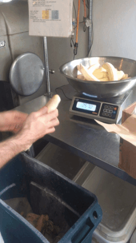 Animated GIF of peeling bananas