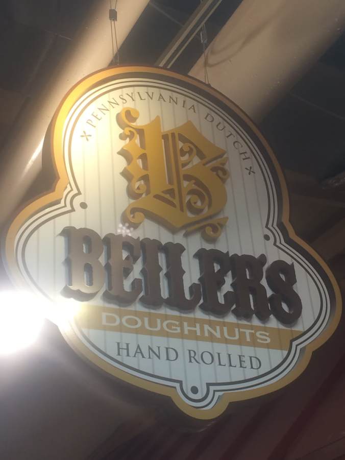 The sign for Beiler's Doughnuts at Reading Terminal Market