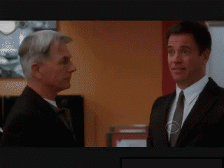Animated Gif from NCIS of Gibbs smacking the back of DiNozzo's head,