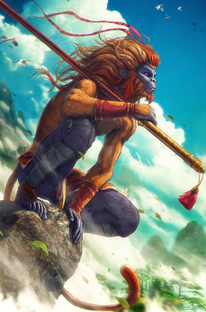 Sun Wukong, the Monkey King, as depicted by Grafik
