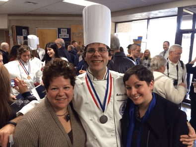 The author graduating culinary school