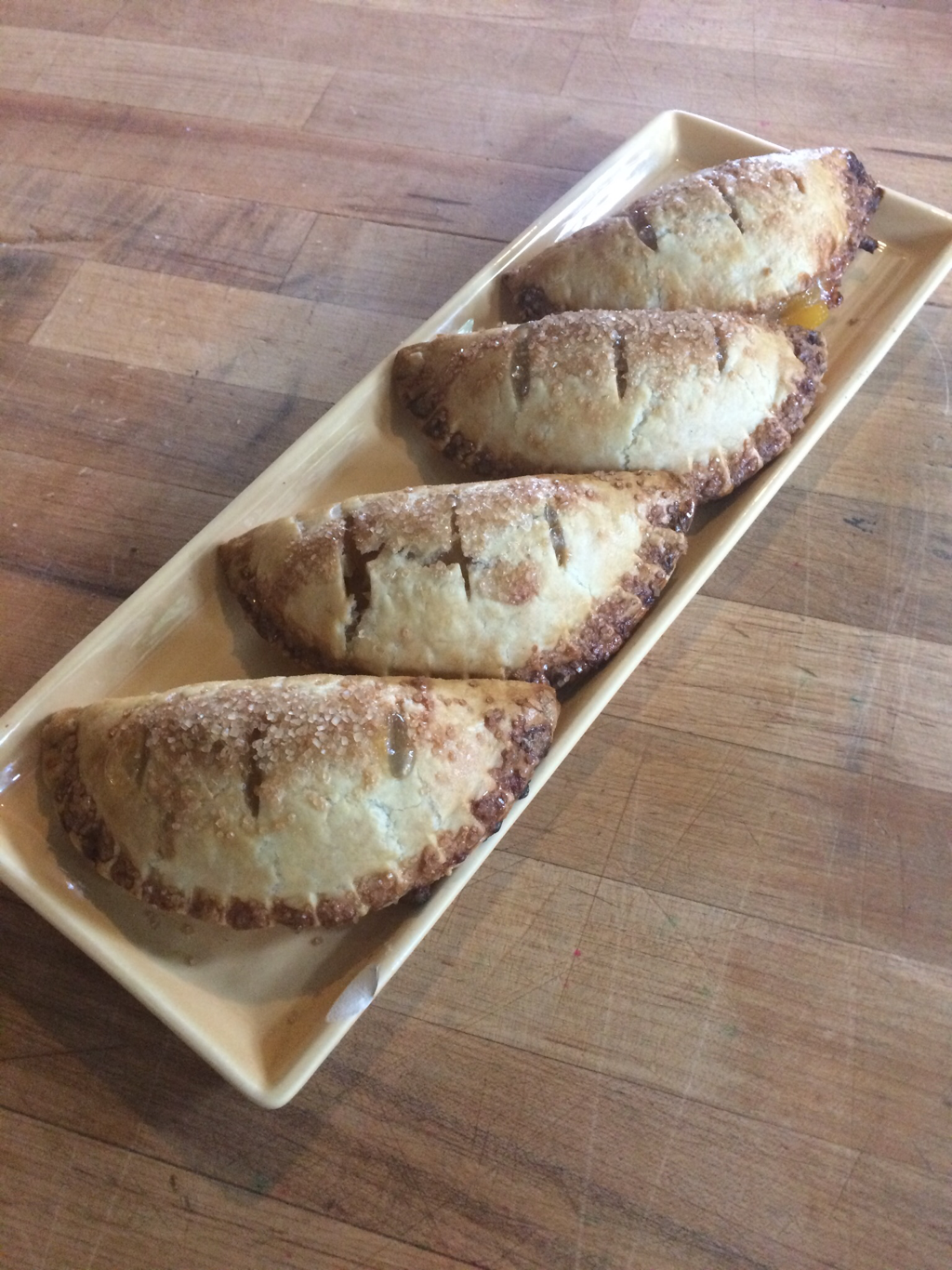 Handpies On a wood table