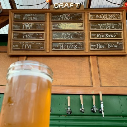 A beer at the Captured Beer Bus in Portland Oregon