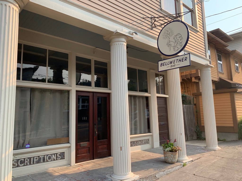 The exterior of the Bellwether Bar